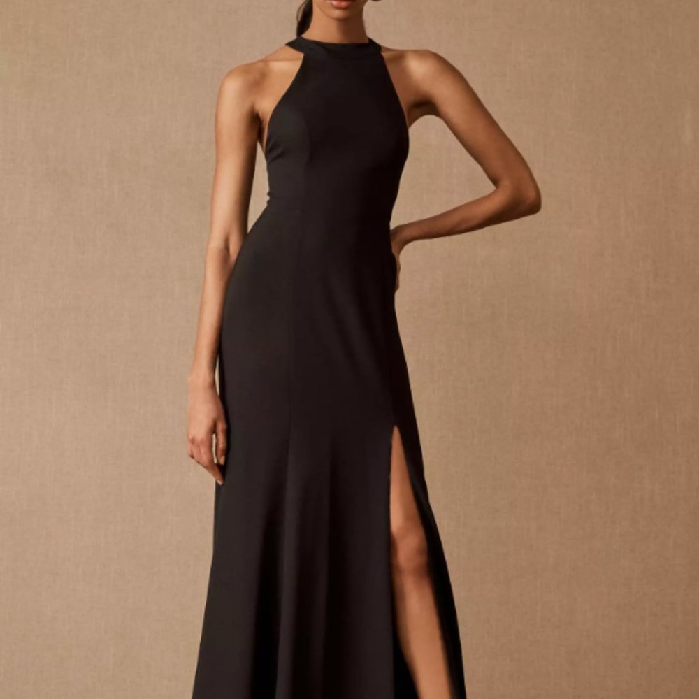 BHLDN Serephina Crepe Maxi Dress - Black - Size 0 - NWT